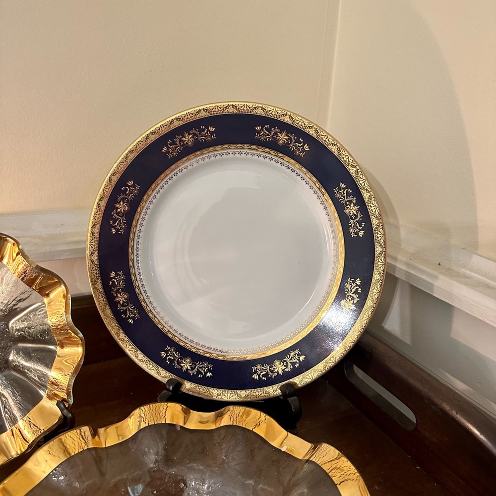Phillipe Deshoulieres Dinner Plate Orsay Cobalt Blue - Picture 3 of 3